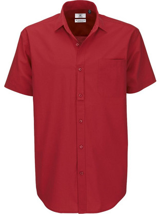 Ανδρικό Κοντομάνικο Πουκάμισο Heritage SSL Men B & C Deep Red
