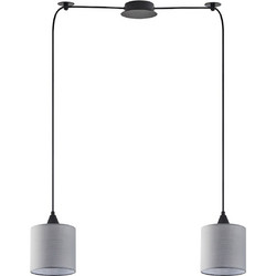 Home Lighting SE21-BL-B Κρεμαστό Φωτιστικό Οροφής Δίφωτο E27 Μαύρο 10-BL2-SH2 77-9013