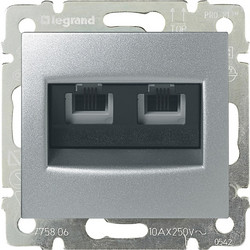 RJ45 ΚΑΤ. 6 UTP 2 ΕΞ./ΝΥΧΙΑ ΑΛΟΥΜ LEGRAND VALENA - 770247