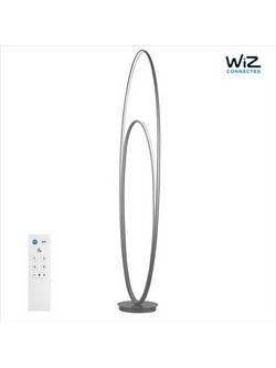 COLLIN 480 Φωτιστικό Δαπέδου LED 35W 2200 lm 2700K-6000K Dimmable με Τηλεχειριστήριο Nickel Matt - WOFI 3480.02.64.8000