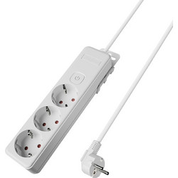 Πολύπριζο Xline 3Θ. 3X1,5mm 5m Καλώδιο Με Διακόπτη Με Βάση Στήριξης - BY72-00235