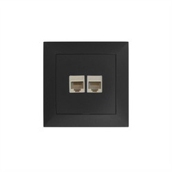 ΠΡΙΖΑ DATA ΔΙΠΛΗ RJ45+RJ45 CAT6 ΠΛΗΡΗΣ ΑΝΘΡΑΚΙ VALUE ADELEQ - 15-02001