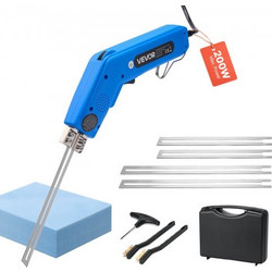 VEVOR Hot Knife Foam Cutter, Ηλεκτρικό εργαλείο κοπής αφρού 200W, 50C - 500C Ρυθμιζόμενο κόφτη από φελιζόλ με λεπίδες κοπής 150mm & 200mm για σανίδα KT, Πολυαιθυλένιο, Σφουγγάρι, Καουτσούκ - Περιλαμβά