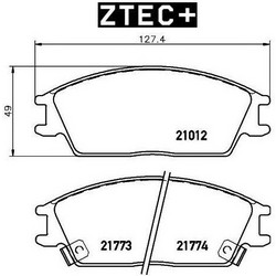 ΔΙΣΚΟΦΡΕΝΑ ZTEC+ ΕΜΠΡΟΣ HYUNDAI 5003339/BP21012.1/