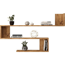 Ραφιέρα τοίχου Belinda pakoworld oak 120x14.5x71.4εκ