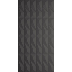 Spacegreen Τεχνητός Τοίχος PU Geometry Wave Ανοιχτό Μαύρο 120x60x2,5 εκ