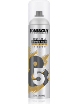 Toni & Guy Brushable Freeze Hold Λακ Μαλλιών για Φριζάρισμα Πολύ Δυνατό Κράτημα 250ml