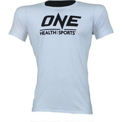 T-SHIRT ONE Λευκό Με Μαύρο Logo 21131 (H&S)