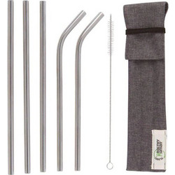 ΜΕΤΑΛΛΙΚΑ ΚΑΛΑΜΑΚΙΑ SET 5 PACK TRAVEL KIT STAINLESS STEEL HEALTH HUMAN