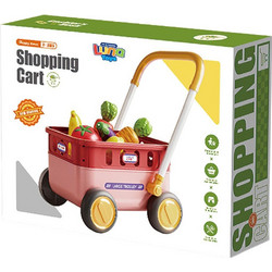 Καλάθι για ψώνια Luna Toys με αξεσουάρ Ροζ 43,5x11,5x34εκ