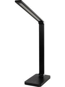 GLOBOSTAR(R) TEBLA 60481 Μοντέρνο Επιτραπέζιο Φωτιστικό Γραφείου LED 5W 500lm 120 AC 220-240V IP20 Ρυθμιζόμενο Λευκό CCT με Αφή 2700K/4500K/6000K Dimmable - Bridgelux SMD Chip - Μαύρο - Μ11 x Π31 x Υ5