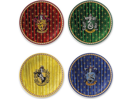 HARRY POTTER - The 4 Houses - Set of 4 Dessert Plates 19cm