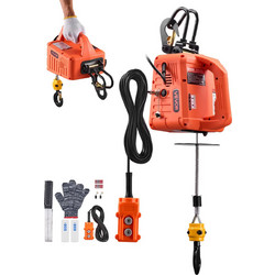 VEVOR Ηλεκτρικός Γερανός 3-σε-1 1500W με Χωρητικότητα 500 kg, Ύψος Ανύψωσης 7.6m, Χειροκίνητη & Τηλεχειριζόμενη Λειτουργία SGGKBXSDDHLSXE8ZG001V2
