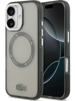 LACOSTE Etui Shockproof Transparent Frosted Magsafe Do Iphone 17 Szary - (LCHMP17SUGCOG)