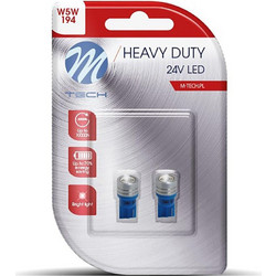 M-tech T10 / W5W LED Μπλε 24V 2τμχ