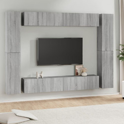 vidaXL Σετ Επίπλων Τηλεόρασης 10 τεμ. Γκρι Sonoma Επεξεργασμένο Ξύλο 3120249