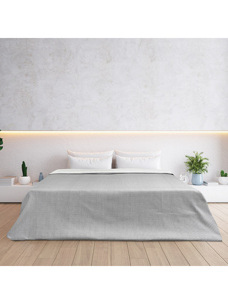 Beauty Home Κουβέρτα υπέρδιπλη διπλής όψεως Cross matelasse Art 11173 230x270 Γκρι
