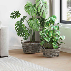 vidaXL GENDT Σετ Κασπώ Rattan Γκρι 2τμχ 42020963