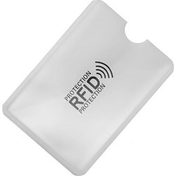RFID Card Sleeve Αντικλεπτική Θήκη Πιστωτικών/Χρεωστικών Καρτών Ασημί