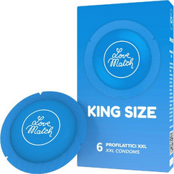 Love Match King Size Προφυλακτικά με Λιπαντικό 6τμχ