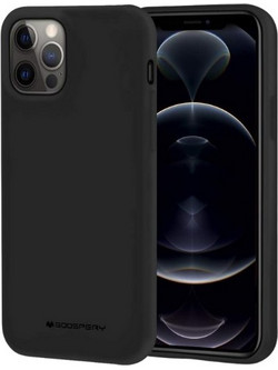 GOOSPERY PURE SILICONE IPHONE 12 PRO MAX ΘΗΚΗ ΚΙΝΗΤΟΥ (BLACK)