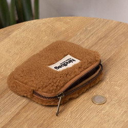 Hindbag Πορτοφολάκι Lili Brown Teddy | Mini Πορτοφολάκι από Faux Fur