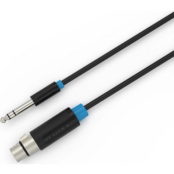 Vention Cable XLR female - 6.3mm male Μαύρο 2m (BBEBH)
