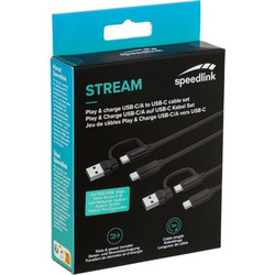 Speedlink STREAM Play & Charge USB-C/A to USB-C Cable Set