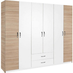 Ντουλάπα Εξάφυλλη Dormie 039-000215 206x52x213cm White Εξάφυλλη
