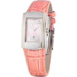 Chronotech Γυναικείο Ρολόι με Ροζ Δερμάτινο Λουράκι CT7017L-02