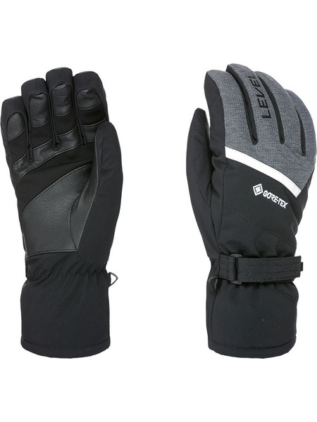 Level Men's Ski Gloves Evolution Gore-Tex Black Grey