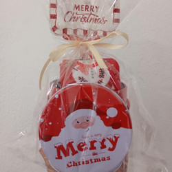 Tengda Gift Set Πινακίδα Christmas & Χριστουγεννιάτικες Καλτσες σε Μεταλλικό κουτί / Συσκευασία Δώρου Πολύχρωμο