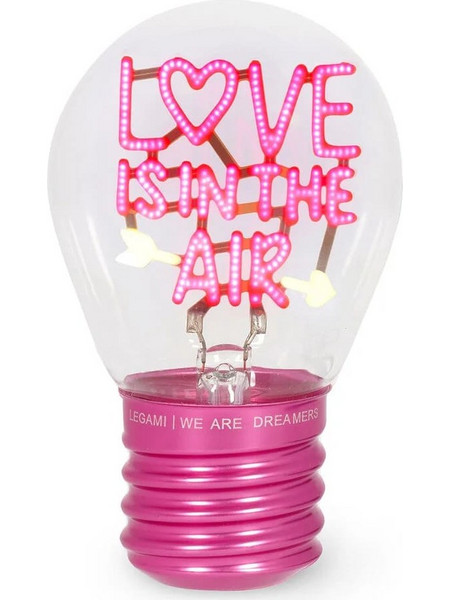Legami φωτιστικό σε σχήμα λαμπτήρα Lightbulb-Shaped Table Lamp - Love is in the Air