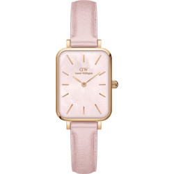Daniel Wellington Quadro Γυναικείο Ρολόι με Ροζ Δερμάτινο Λουράκι DW00100636