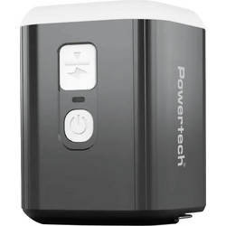 POWERTECH μίνι τρόμπα PT-1554 με φακό, 5W, επαναφορτιζόμενη, μαύρη
