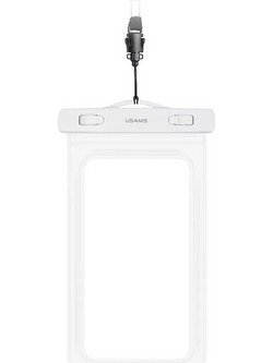USAMS αδιάβροχη θήκη smartphone US-YD011, έως 7" IPX8, λευκή