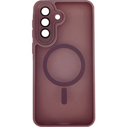 Back Cover Bumper Plexiglass με MagSafe και Προστασία Καμερών για Samsung A37 Μπορντό