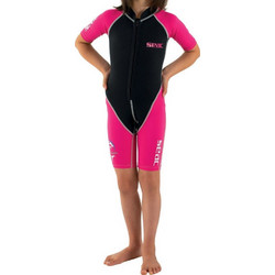 Seac Sub Dolphin Girl Black/Pink Παιδικό Μονοσόρτς Κατάδυσης Neoprene για Θαλάσσια Σπορ 1.5mm