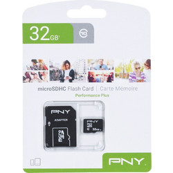 PNY Performance Plus microSDHC 32GB Class 10 U1 UHS-I + Adapter