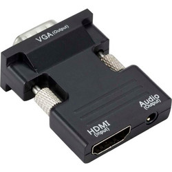 POWERTECH αντάπτορας HDMI σε VGA CAB-H120 με 3.5mm, μαύρος