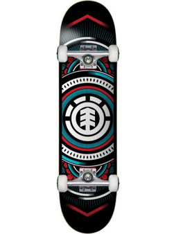 Element Hatched Red Blue Complete Skate Assorted 8.0