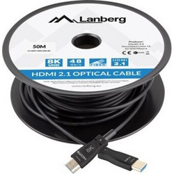 Lanberg Καλώδιο HDMI 2.1 HDMI Male to HDMI Male 50m Black