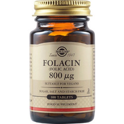 Solgar Folacin Folic Acid 800μg 100 Ταμπλέτες