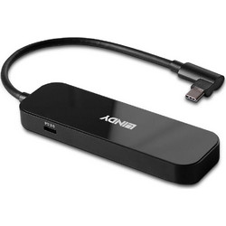 Lindy 43334 USB Hub 3.1 USB-C με 4 Θύρες USB-A / USB-C & Εξωτερική Παροχή Ρεύματος