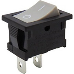 ΔΙΑΚΟΠΤΗΣ ROCKER MINI 2P ON-OFF 6A/250V ΓΚΡΙ RΚ2-16 1X1 B/G ''0-'' SOKEN (ΣΕΤ ΜΕ 20)