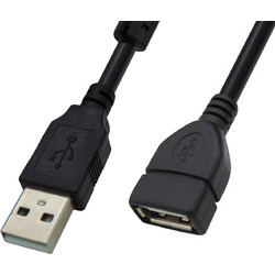 ΚΑΛΩΔΙΟ USB 2.0 A/M A/F 1.8m ΠΡΟΕΚΤΑΣΗΣ ΜΕ ΦΕΡΡΙΤΗ HIGH SPEED ΜΑΥΡΟ BAG PLY (ΣΕΤ ΜΕ 5)