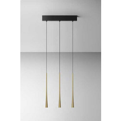 LUCE DAFNE-S/3P-GOLD Κρεμαστό Φωτιστικό Οροφής Τρίφωτο LED Χρυσό