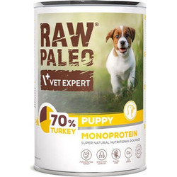 VetExpert Raw Paleo Puppy Monoprotein with Turkey 400gr