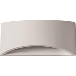 ΑΠΛΙΚΑ ΤΟΙΧΟΥ ΟΒΑΛ LARGE ΓΥΨΙΝΗ G9 2x6W 300x95x140