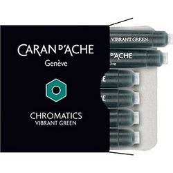CARAN D'ACHE ΑΜΠΟΥΛΑ ΠΡΑΣΙΝΟ ΜΕΛΑΝΙ 6 ΤΕΜΑΧΙΑ VIBRANT GREEN